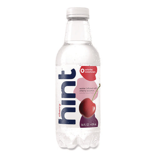 Image of hint® HNT00157 Flavored Water, Cherry, 16 Oz Bottle, 12 Bottles/carton