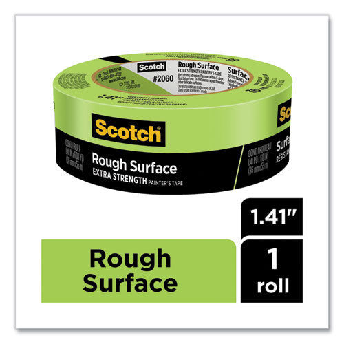 Image of Scotch® 206036AP Rough Surface Extra Strength Painter's Tape, 3" Core, 1.41" x 60.1 yds, Green