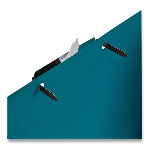 Image of Officemate OIC99875 Self-Adhesive Two-Prong Folder Fastener Bases, 1" Capacity, 2.75" Center to Center, Brown, 100/Box