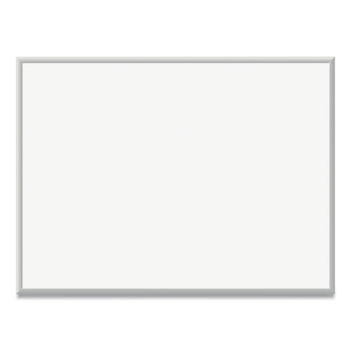 Image of U Brands 072U00-01 Magnetic Dry Erase Board with Aluminum Frame, 48" x 36" (Actual Size: 47" x 35"), White Surface, Satin Aluminum Frame