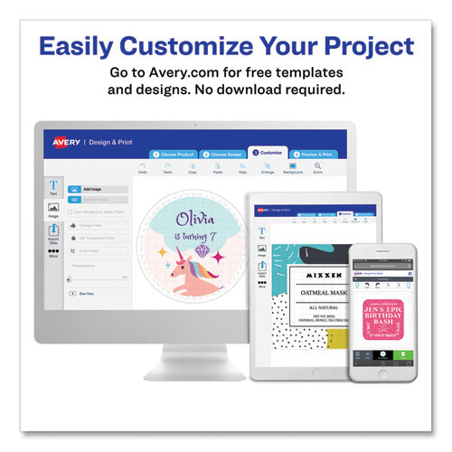 Image of Avery® 5940 High-Visibility Permanent Laser ID Labels, 8.5 x 11, Neon Green, 100/Box