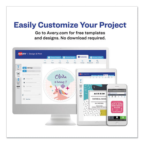 Image of Avery® 5948 High-Visibility Permanent Laser ID Labels, 5.5 x 8.5, Neon Magenta, 200/Box