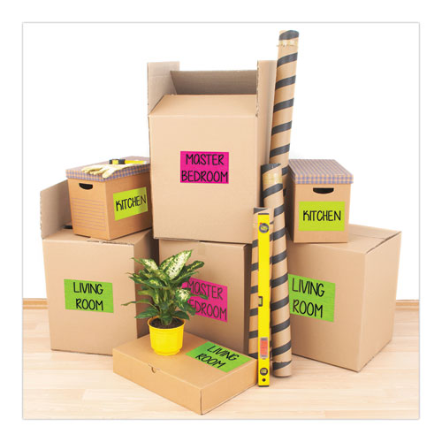 Image of Avery® 5948 High-Visibility Permanent Laser ID Labels, 5.5 x 8.5, Neon Magenta, 200/Box