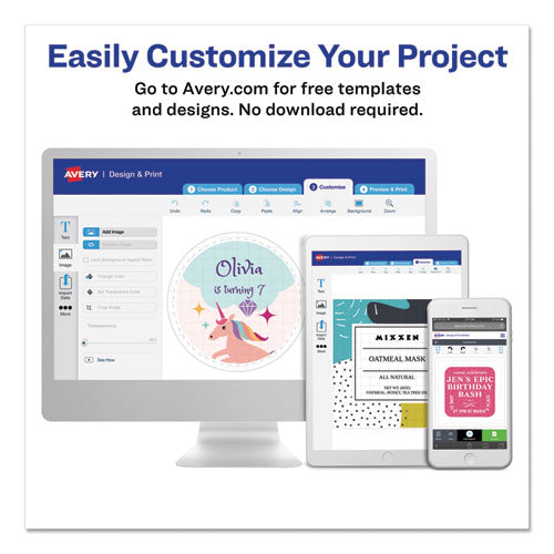Image of Avery® 05975 High-Visibility Permanent Laser Id Labels, 8.5 X 11, Asst. Neon, 15/pack