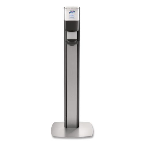 Image of PURELL® Messenger Es6 Graphite Panel Floor Stand With Dispenser, 1,200 Ml, 16.75 X 6 X 40, Graphite/silver