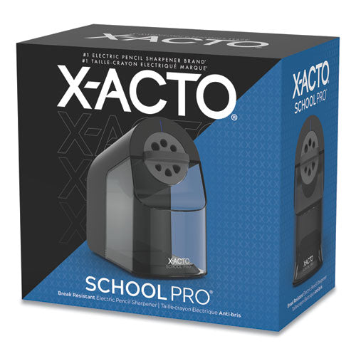 Image of X-ACTO® 1670X Model 1670 School Pro Classroom Electric Pencil Sharpener, Ac-Powered, 4 X 7.5 X 7.5, Black/gray/smoke