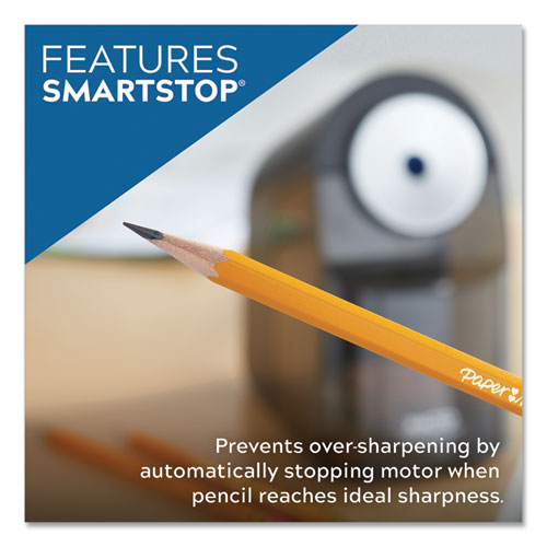 Image of X-ACTO® 1675X Model 1675 Teacherpro Classroom Electric Pencil Sharpener, Ac-Powered, 4 X 7.5 X 8, Black/silver/smoke