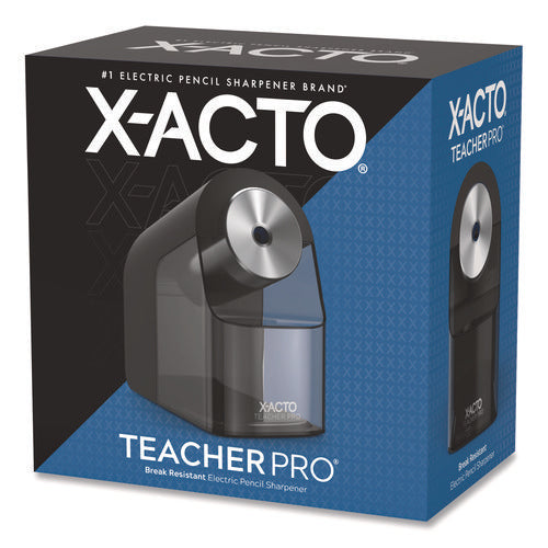 Image of X-ACTO® 1675X Model 1675 Teacherpro Classroom Electric Pencil Sharpener, Ac-Powered, 4 X 7.5 X 8, Black/silver/smoke