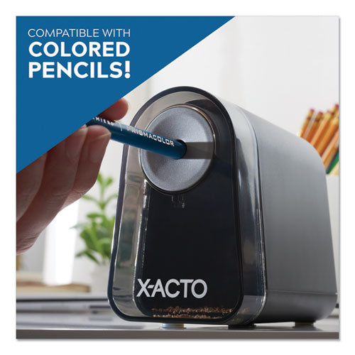 Image of X-ACTO® 19501X Model 19501 Mighty Mite Home Office Electric Pencil Sharpener, Ac-Powered, 3.5 X 5.5 X 4.5, Black/gray/smoke