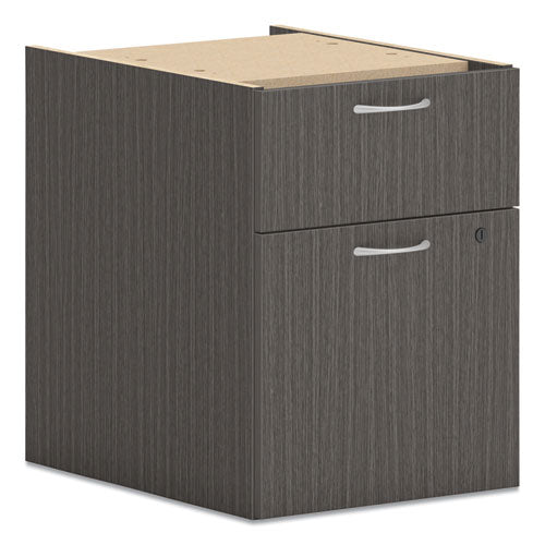 Image of HON® HLPLPHBF.LSL1 Mod Hanging Pedestal, Left Or Right, 2-Drawers: Box/file, Legal/letter, Slate Teak, 15" X 20" X 20"