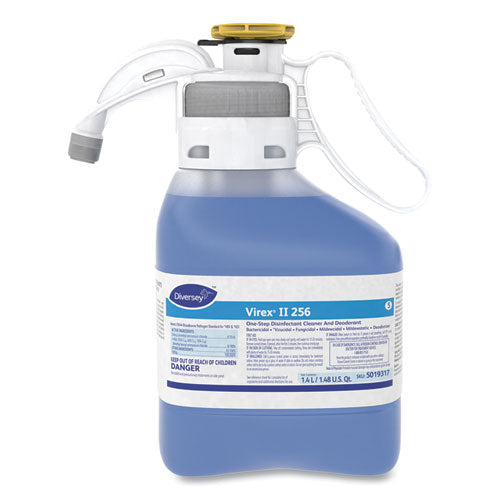 Image of Diversey 5019317 Virex II 256 One-Step Disinfectant Cleaner Deodorant, Mint Scent, 1.4 L SmartDose, 2/Carton