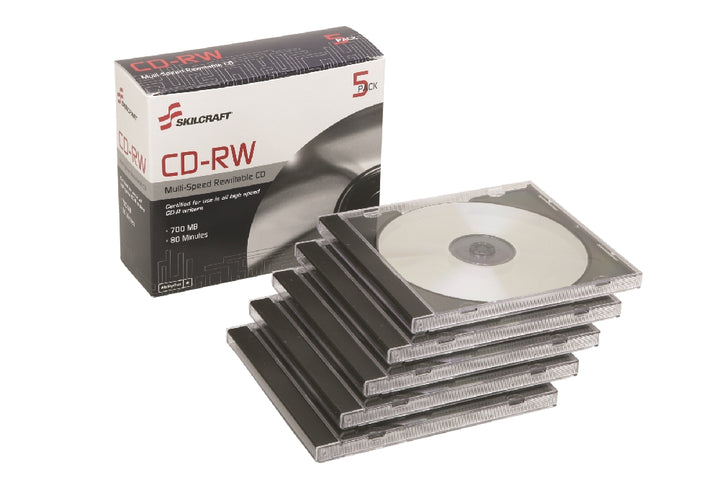 Image of SKILCRAFT® CD-RW, 5 per Box