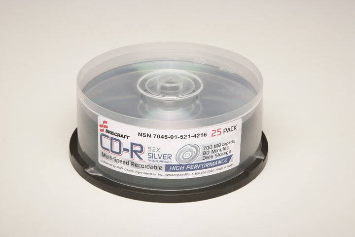 CD-R Compact Disc Recordable, 25 per Box