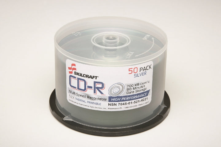 Image of SKILCRAFT® CD-R Compact Disc Recordable, 50/Package, Case of 12 Packages