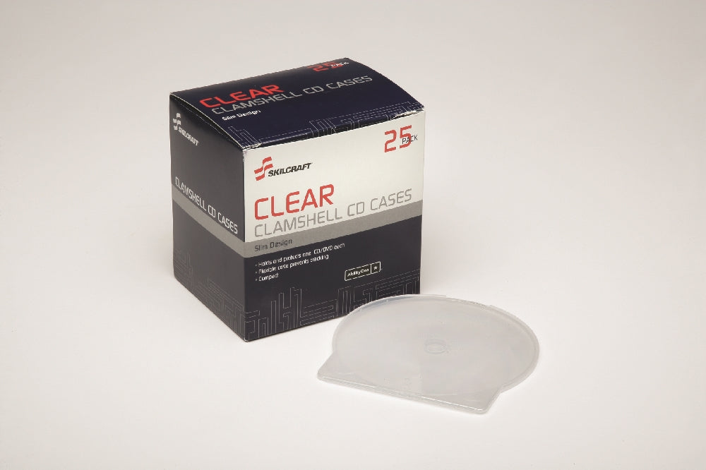 Image of SKILCRAFT® CD Case, Clamshell, Clear