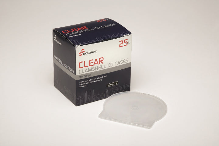 Image of SKILCRAFT® CD Case, Clamshell, Clear