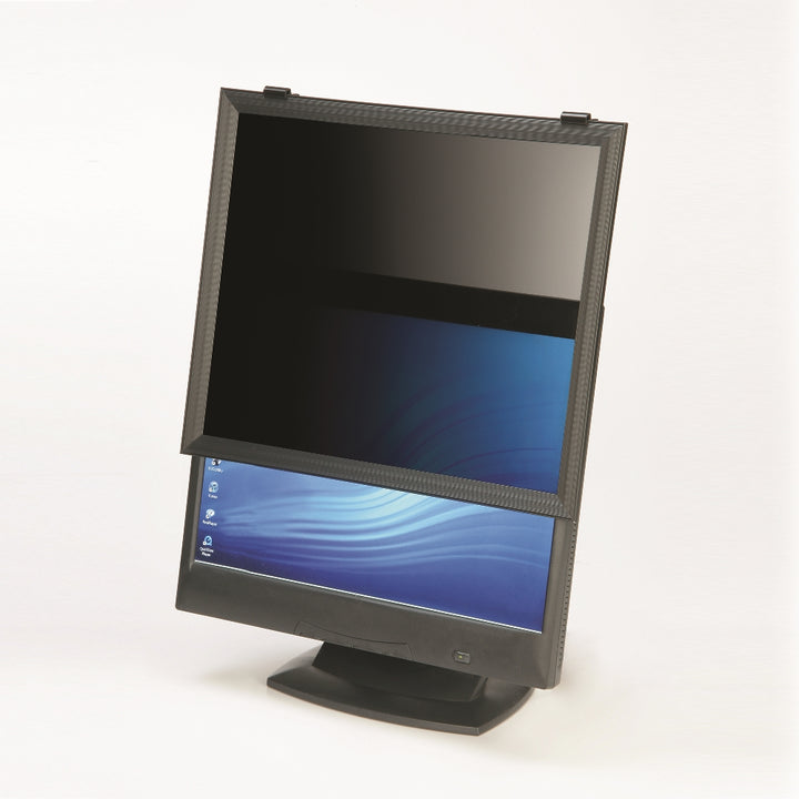 Image of SKILCRAFT® Privacy Shield® Privacy Filter Frame Made with 3M Materials, 27" Widescreen, 27" D, 29-3/16" W x 13-7/8" H
