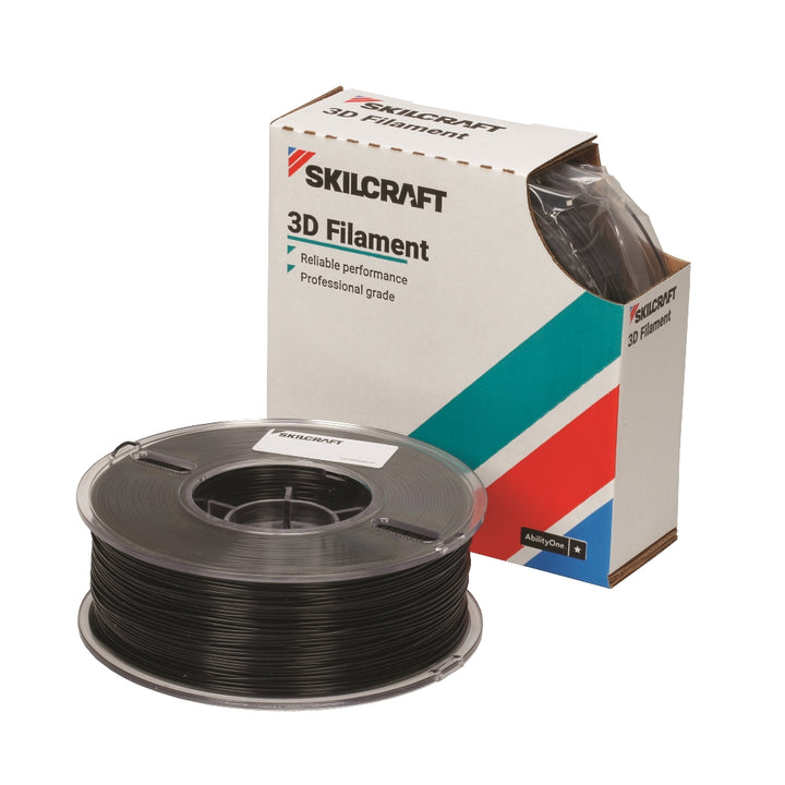 Image of SKILCRAFT® 3D Printer Filament - Acrylonitrile Butadiene Styrene (ABS PRO) - 2.85mm on a 1kg spool - Black