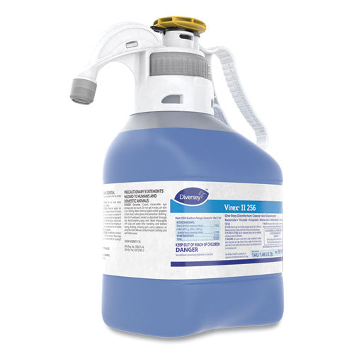 Image of Diversey 5019317 Virex II 256 One-Step Disinfectant Cleaner Deodorant, Mint Scent, 1.4 L SmartDose, 2/Carton