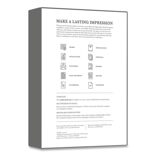 Image of Southworth® 984C Parchment Specialty Paper, 24 lb Bond Weight, 8.5 x 11, Ivory, 500/Ream
