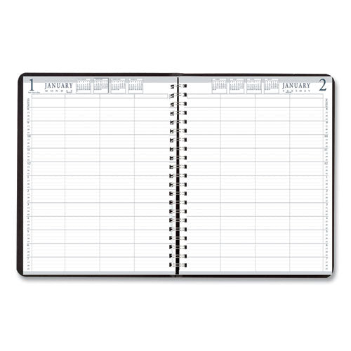 Image of House of Doolittle Executive Series Four-Person Group Practice Daily Appointment Book, 11 x 8.5, Black Hard Cover, 12-Month (Jan to Dec): 2026