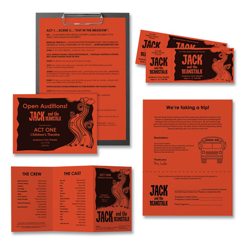 Image of Astrobrights® 22561 Color Paper, 24 lb Bond Weight, 8.5 x 11, Orbit Orange, 500 Sheets/Ream