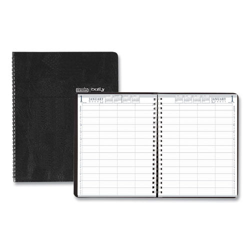 Image of House of Doolittle Eight-Person Group Practice Daily Appointment Book, 11 x 8.5, Black Cover, 12-Month (Jan to Dec): 2026