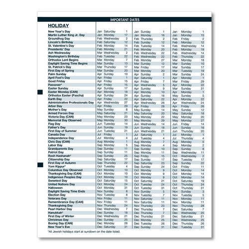 Image of House of Doolittle Recycled Wirebound Weekly/Monthly Planner, 11 x 8.5, Black Cover, 12-Month (Jan to Dec): 2026