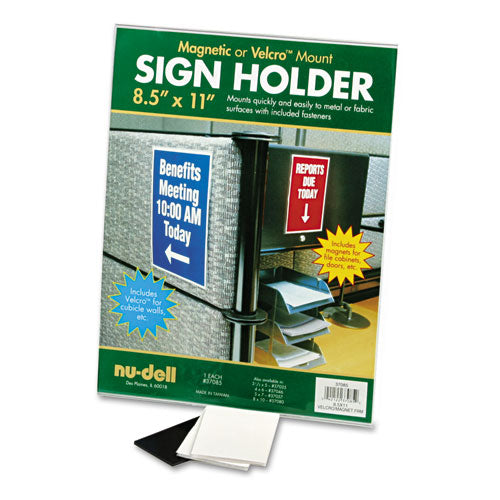 Image of NuDell 37085 Acrylic Sign Holder, 8.5 x 11, Clear