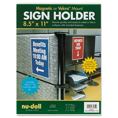 Image of NuDell 37085 Acrylic Sign Holder, 8.5 x 11, Clear