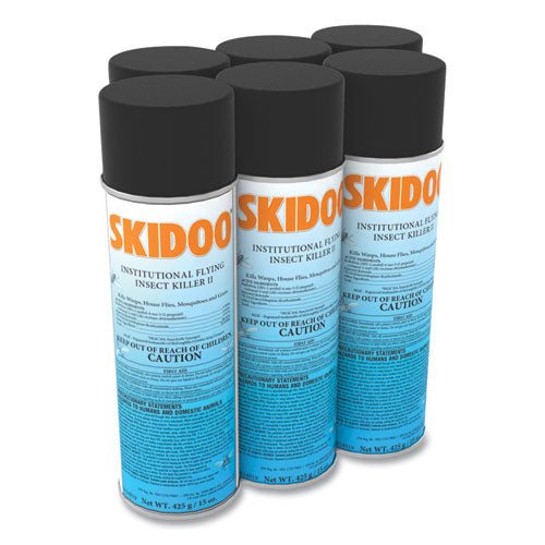 Image of Diversey Skidoo Institutional Flying Insect Killer, 15 oz Aerosol Spray, 6/Carton