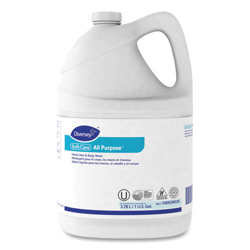 Image of Diversey 100920026 Soft Care All Purpose Liquid Refill, Gentle Floral Scent, 1 gal, 4/Carton