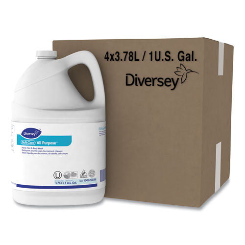 Image of Diversey 100920026 Soft Care All Purpose Liquid Refill, Gentle Floral Scent, 1 gal, 4/Carton