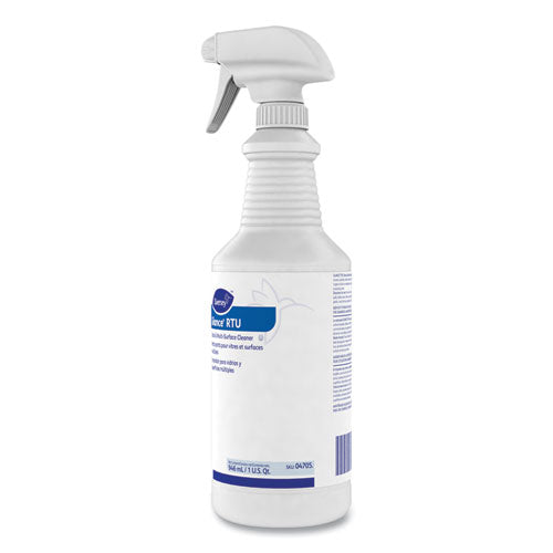 Image of Diversey 04705. Glance Glass and Multi-Surface Cleaner, Original, 12 Capped 32 oz Bottles and One Trigger Sprayer, 12/Carton