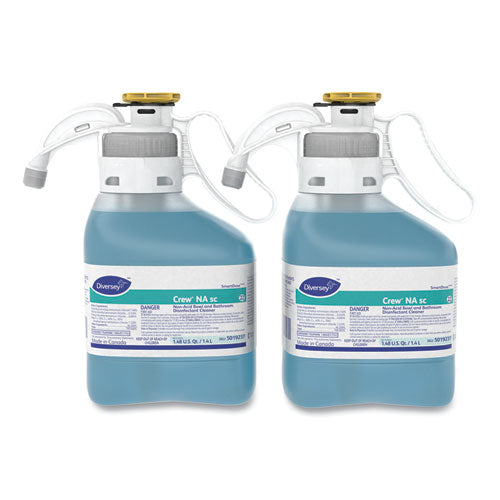 Image of Diversey 5019237 Crew Super-Concentrated Non-Acid Bowl and Bathroom Disinfectant Cleaner, Floral Scent, 1.4 L SmartDose, 2/Carton