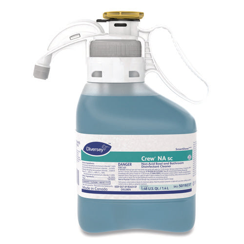 Image of Diversey 5019237 Crew Super-Concentrated Non-Acid Bowl and Bathroom Disinfectant Cleaner, Floral Scent, 1.4 L SmartDose, 2/Carton