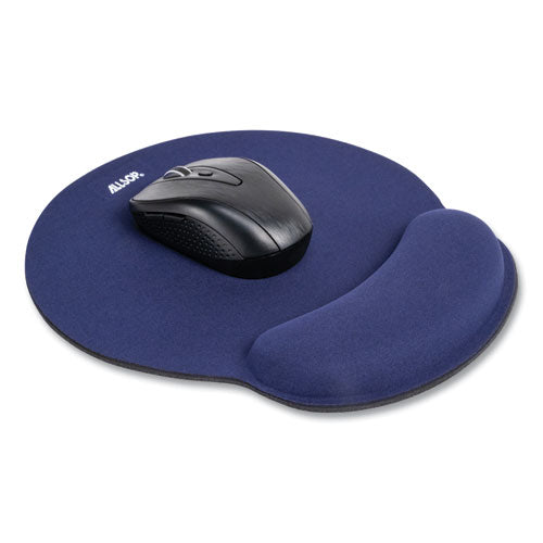 Image of Allsop® 30206 MousePad Pro Memory Foam Mouse Pad with Wrist Rest, 9 x 10, Blue