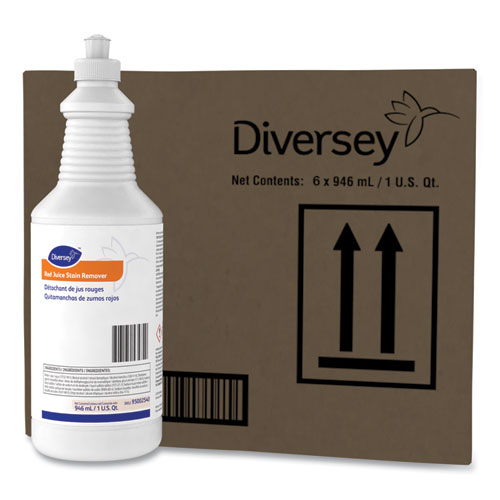 Image of Diversey 95002540 Red Juice Stain Remover, 32 Oz Bottle, 6 Bottles/carton