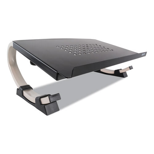 Image of Allsop® 30498 Redmond Adjustable Curve Notebook Stand, 15" X 11.5" X 6", Black/silver, Supports 40 Lbs