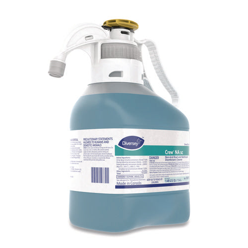 Image of Diversey 5019237 Crew Super-Concentrated Non-Acid Bowl and Bathroom Disinfectant Cleaner, Floral Scent, 1.4 L SmartDose, 2/Carton