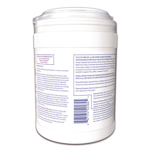 Image of Diversey 4599516 Oxivir TB Disinfectant Wipes, 7 x 6, White, 160/Canister, 12 Canisters/Carton