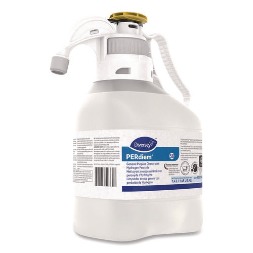 Image of Diversey 95019481 PERdiem Concentrated General Cleaner with Hydrogen Peroxide, Fragrance-Free, 1.4 L SmartDose, 2/Carton