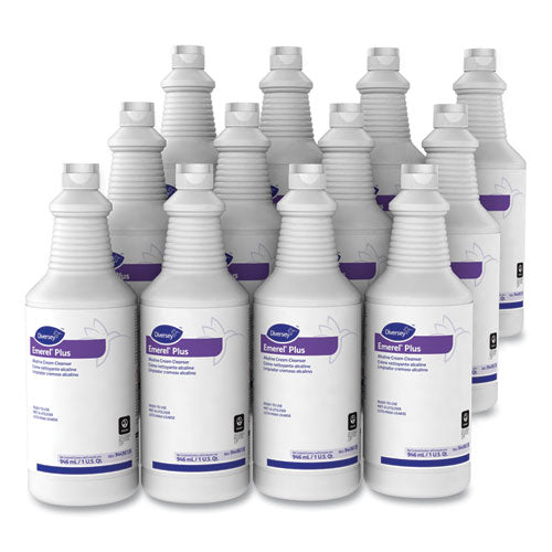 Image of Diversey 94496138 Emerel Plus Cream Cleanser, Odorless, 32 Oz Squeeze Bottle, 12/carton