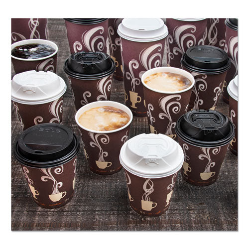 Image of SOLO® DWTG12ST Thermoguard Insulated Paper Hot Cups, 12 oz, Steam Print Design, 600/Carton