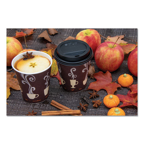 Image of SOLO® DWTG12ST Thermoguard Insulated Paper Hot Cups, 12 oz, Steam Print Design, 600/Carton