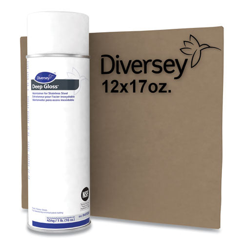 Image of Diversey 94970590 Deep Gloss Stainless Steel Maintainer, 16 Oz Aerosol Spray, 12/carton