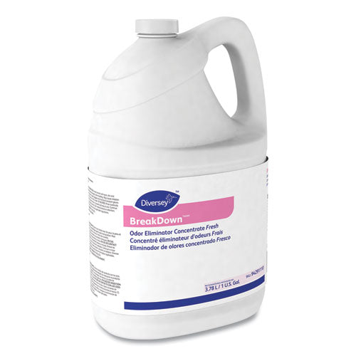 Image of Diversey 94355110 Breakdown Odor Eliminator, Cherry Almond Scent, Liquid, 1 Gal Bottle, 4/carton