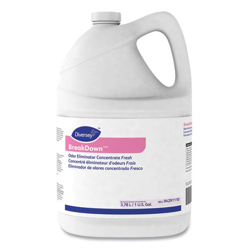 Image of Diversey 94355110 Breakdown Odor Eliminator, Cherry Almond Scent, Liquid, 1 Gal Bottle, 4/carton