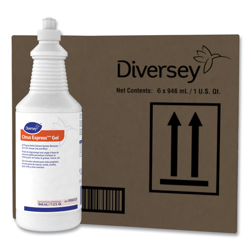 Image of Diversey 95002523 Citrus Express Gel Spotter, Citrus Scent, 32 Oz Squeeze Bottle, 6/carton