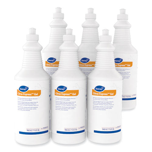 Image of Diversey 95002523 Citrus Express Gel Spotter, Citrus Scent, 32 Oz Squeeze Bottle, 6/carton